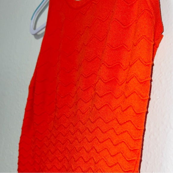 Knit Mini Dress MILLY Women Medium Textured Stretch Fabric Scoop Neck A Line - Picture 5 of 9